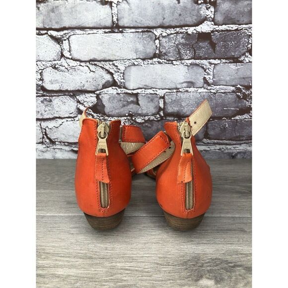 Miz Mooz Cassie Orange Leather Ankle Strap Heeled Sandals Women Sz 39EU/8.5M US - Picture 5 of 16